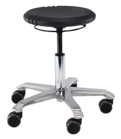 Opti 2200 ESD Standard Swivel Stool with Fixed Seat Angle Anthracite Dralon D07 ESD